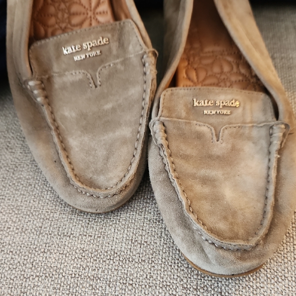 kate spade Taupe Suede Loafers - Picture 2 of 5